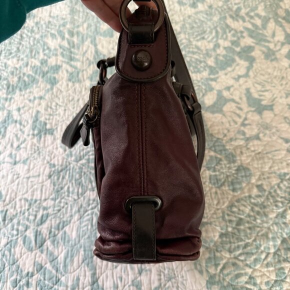 Coach Limited Edition 'Cambridge' Leather Zip Top Tote Satchel in Plum 14083 - Picture 3 of 12